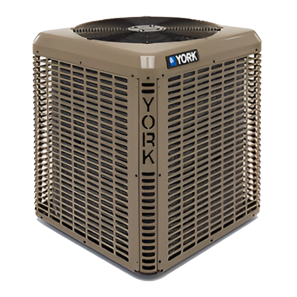 York air conditioning unit on white background.