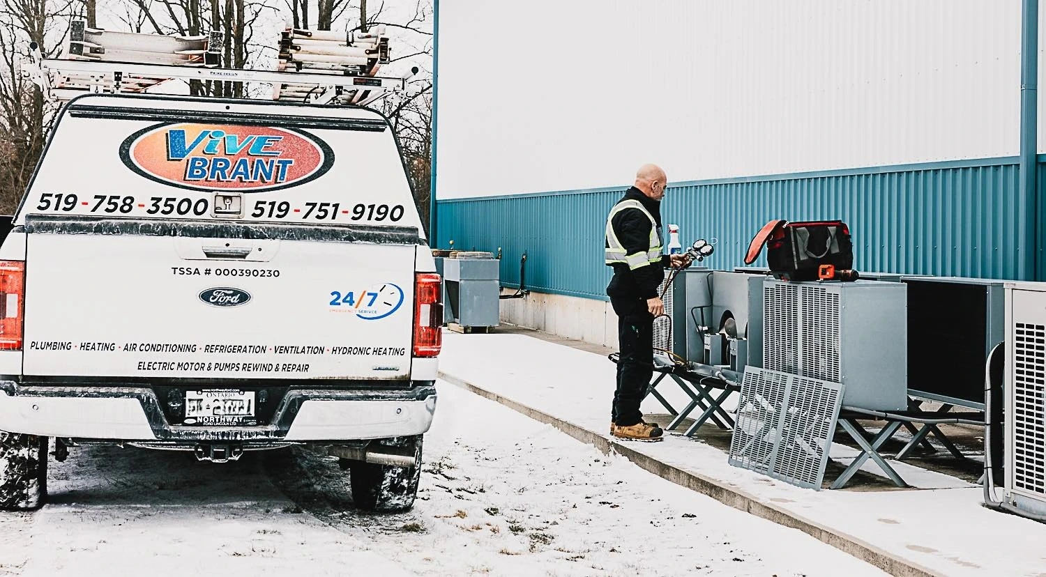 Vive Brant Mechanical Services Inc. offers HVAC and plumbing in Brantford — furnaces, AC, heat pumps, drain cleaning, and 24/7 emergency service across Southwestern Ontario.