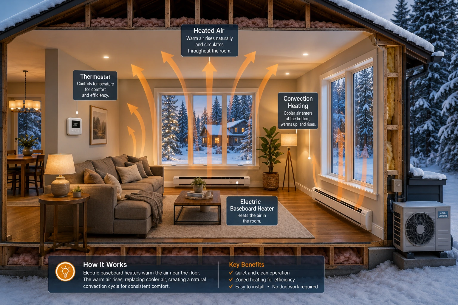 Baseboard Heater Cost in Canada showing realistic electric baseboard heaters, installation costs, operating costs and heat pump alternatives.