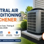 Central air conditioning installation in Kitchener Ontario 2026
