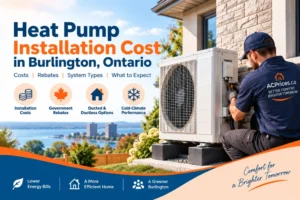 Cold-climate heat pump installation at a Burlington Ontario home
