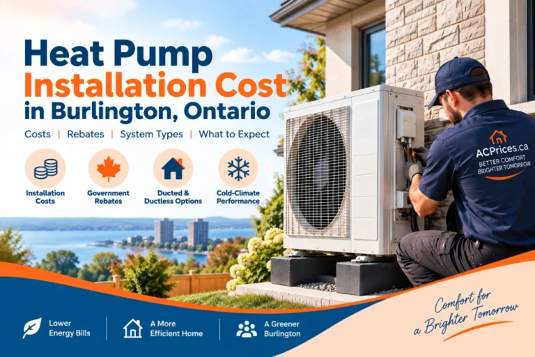 Cold-climate heat pump installation at a Burlington Ontario home
